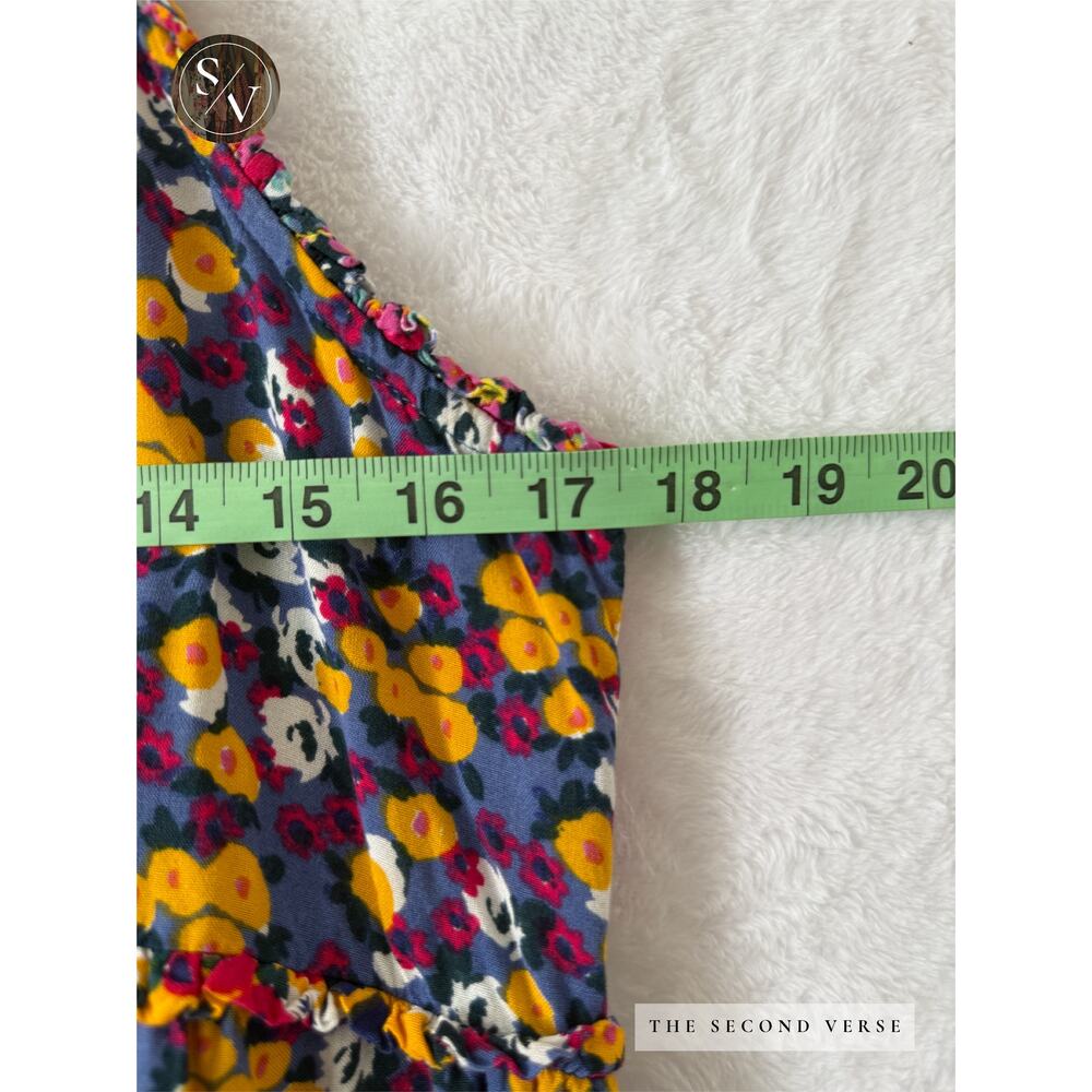 Patrons of Peace Multi Floral Tie Spaghetti Strap Dress Size Large - Picture 5 of 8